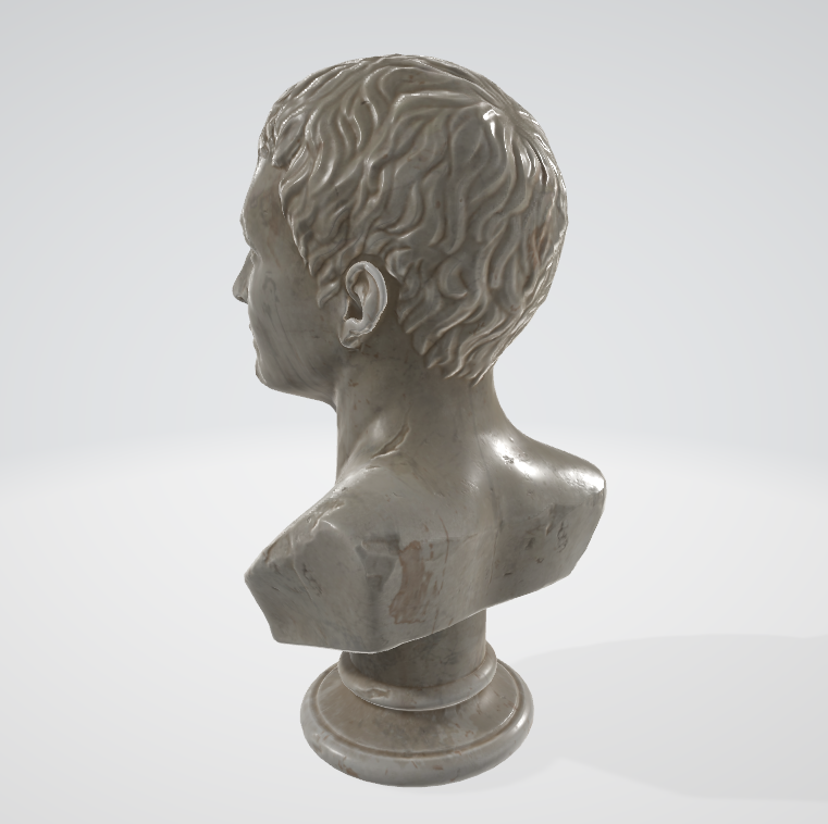 大理石半身像AR模型雕塑3D | 雕塑,大理石,塑像,半身像,AR雕塑,3D模型,3D打印,3D素材,obj,glTF,fbx,dae,stl,3ds,glb,usdz,3dmax,blender模型,VisionPro,3D建模,3D扫描,3d打印模型