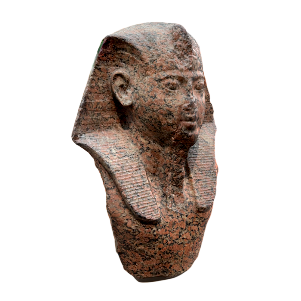 埃及第19王朝法老石雕头像雕塑文物3D模型及AR | 雕塑,AR文物,文物,古董,石雕,埃及法老,拉美西斯二世,大英博物馆,花岗岩,3D模型,3D打印,3D素材,obj,glTF,fbx,dae,stl,3ds,glb,usdz,3dmax,blender模型,VisionPro,3D建模,3D扫描,3d打印模型