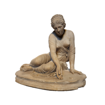 罗马女孩雕像3D石雕AR文物大英博物馆。