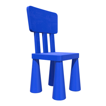 蓝色的儿童椅实木小板凳