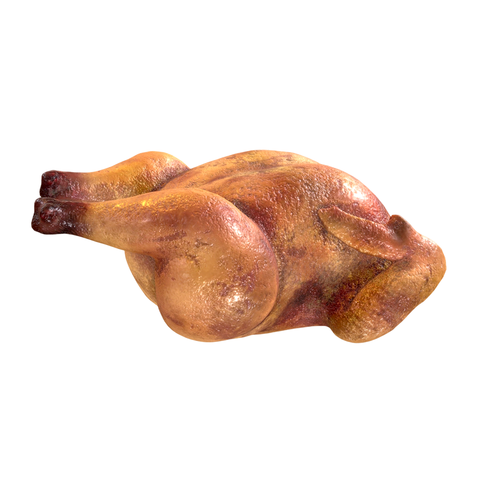 烤鸡（也称烧鸡） | 食品,熟食,烤全鸡,烤鸡,烤鸡3D模型,烧鸡,熏鸡,3D模型,3D打印,3D素材,obj,glTF,fbx,dae,stl,3ds,glb,usdz,3dmax,blender模型,VisionPro,3D建模,3D扫描,3d打印模型