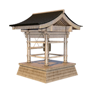 日本寺庙的钟楼