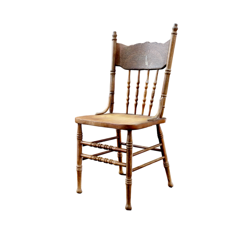 压背式木制餐椅 | 椅子,木椅,餐椅,复古椅,橡木椅,乡村风格,维多利亚风格家具,木制餐椅,压背式木制餐椅,橡木餐椅,3D模型,3D打印,3D素材,obj,glTF,fbx,dae,stl,3ds,glb,usdz,3dmax,blender模型,VisionPro,3D建模,3D扫描,3d打印模型