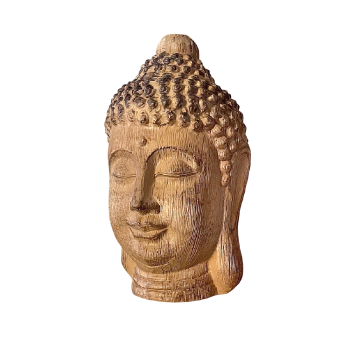 佛头木雕像