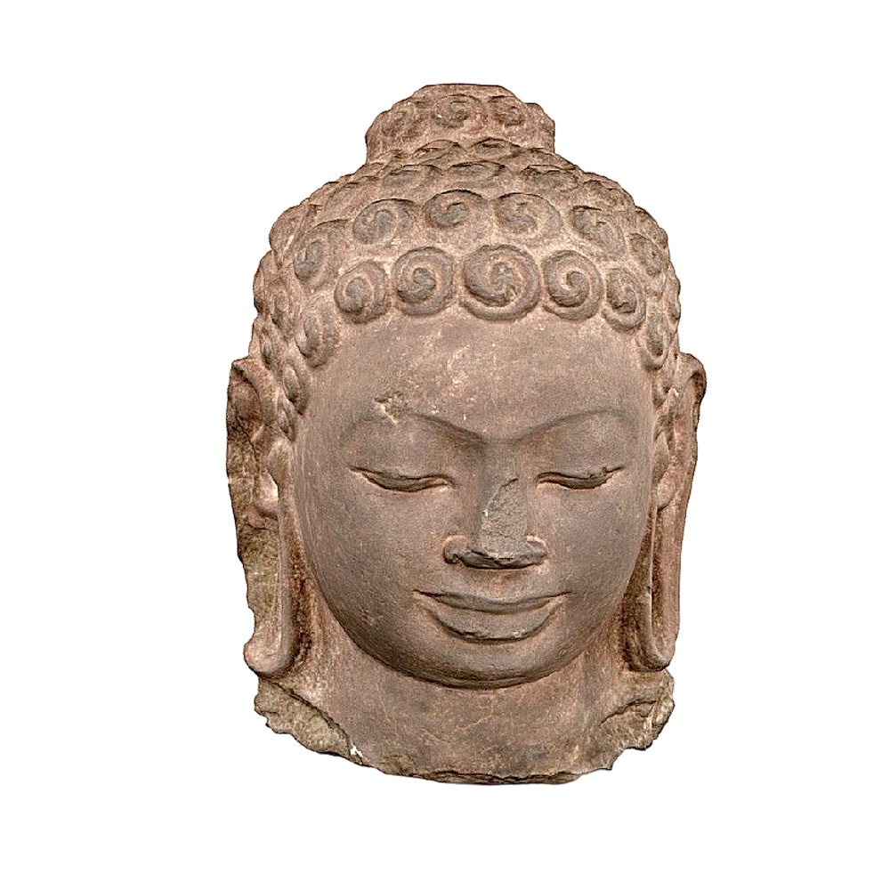 石雕佛头（泰国陀罗钵地时期） | 石雕,佛教,佛头,佛教艺术,释迦牟尼,石雕作品,文物3D打印,石雕佛头,佛头3D打印,泰国佛教艺术,3D模型,3D打印,3D素材,obj,glTF,fbx,dae,stl,3ds,glb,usdz,3dmax,blender模型,VisionPro,3D建模,3D扫描,3d打印模型