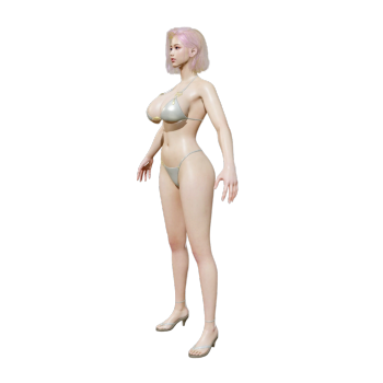 身穿泳装的韩国女孩