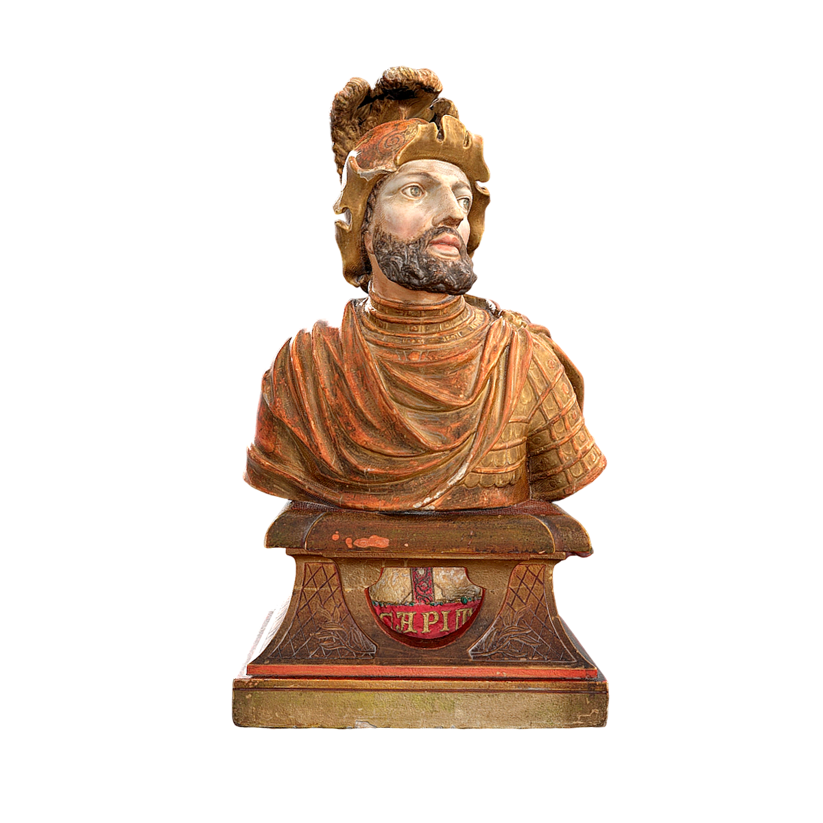 圣格里安的彩绘木雕半身像 | 雕像,半身像,雕刻,木雕,宗教文物,基督教,彩绘木雕,圣格雷昂,圣格里安圣殿,圣格里安,3D模型,3D打印,3D素材,obj,glTF,fbx,dae,stl,3ds,glb,usdz,3dmax,blender模型,VisionPro,3D建模,3D扫描,3d打印模型