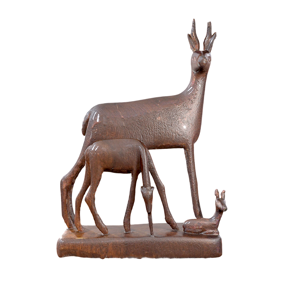 木雕：羚羊一家 | 摆件,雕塑,羚羊,艺术品,家居装饰,木雕,装饰摆件,木雕塑,母羚羊,羚羊雕塑,3D模型,3D打印,3D素材,obj,glTF,fbx,dae,stl,3ds,glb,usdz,3dmax,blender模型,VisionPro,3D建模,3D扫描,3d打印模型