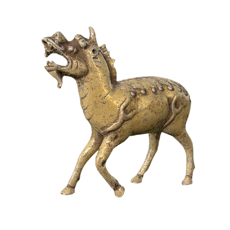 鎏金青铜麒麟雕塑 | 工艺品,青铜,青铜雕塑,中国神话,神兽,麒麟,瑞兽,鎏金青铜,麒麟雕塑,龙马,3D模型,3D打印,3D素材,obj,glTF,fbx,dae,stl,3ds,glb,usdz,3dmax,blender模型,VisionPro,3D建模,3D扫描,3d打印模型
