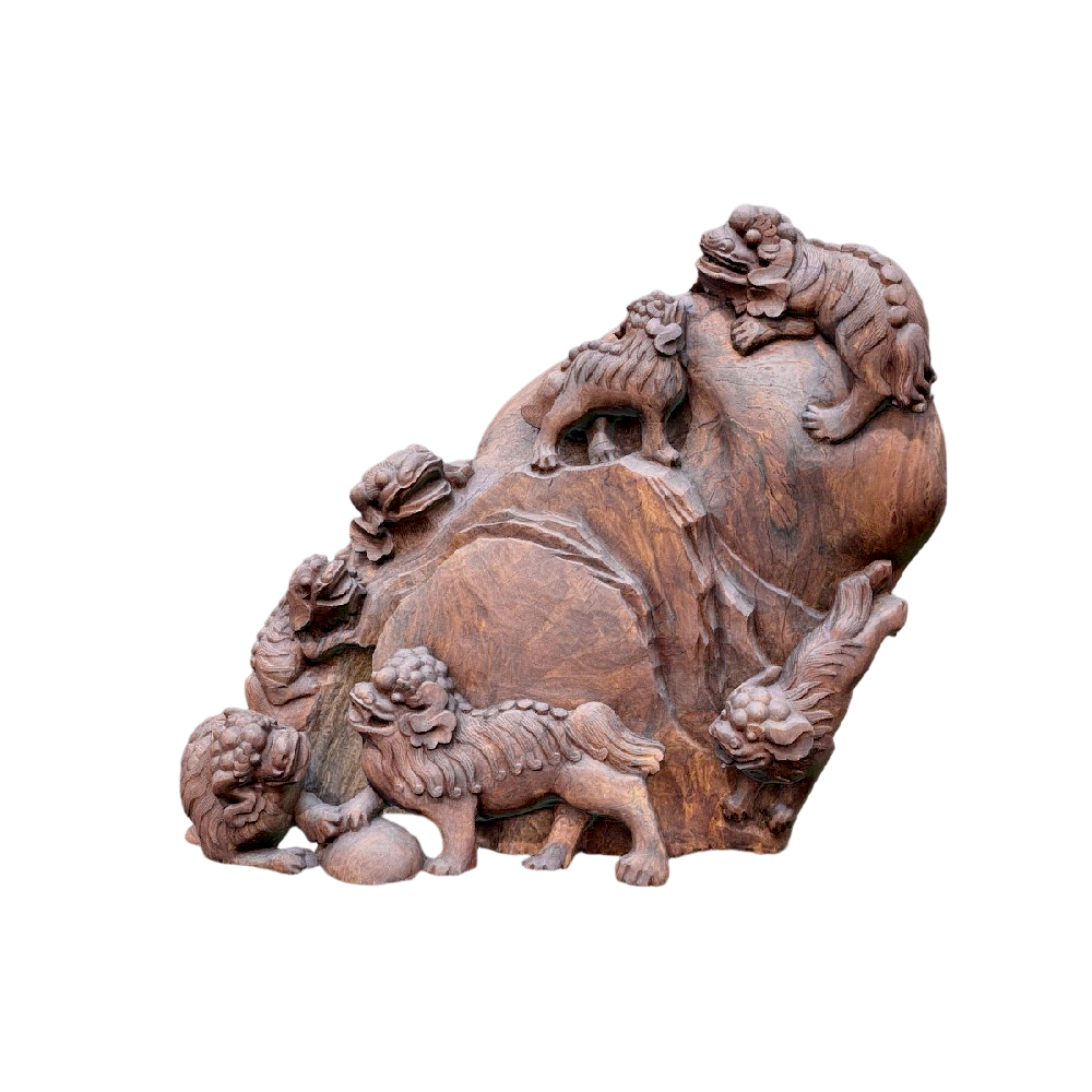 木雕《狮子山》 | 狮子,木雕,中国文化,梁丰助,中国传统文化,狮子雕刻,中国木雕,狮子山,狮子木雕,3D模型,3D打印,3D素材,obj,glTF,fbx,dae,stl,3ds,glb,usdz,3dmax,blender模型,VisionPro,3D建模,3D扫描,3d打印模型