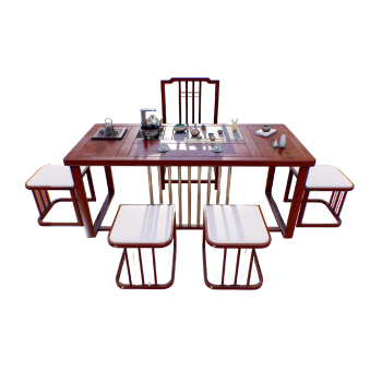 中式实木茶桌椅组合