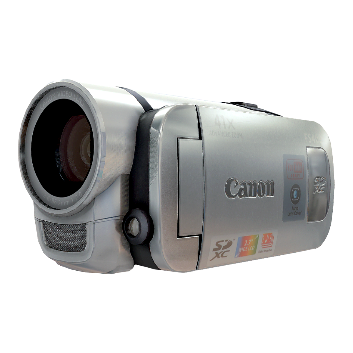 Canon佳能FS400 银色 | 老相机,Canon,佳能,佳能相机,佳能FS400,佳能FS系列,佳能相机型号,闪存相机,摄录一体式相机,CCD,3D模型,3D打印,3D素材,obj,glTF,fbx,dae,stl,3ds,glb,usdz,3dmax,blender模型,VisionPro,3D建模,3D扫描,3d打印模型