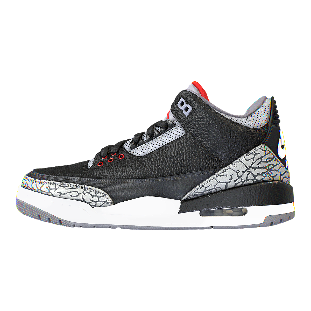 Air Jordan 3 Retro Black Cement黑水泥复古中帮篮球鞋 | 耐克,篮球鞋,AJ,气垫鞋,王源同款,Air-Jordan-3,AJ3,AJ3黑水泥,周杰伦同款,白敬亭同款,3D模型,3D打印,3D素材,obj,glTF,fbx,dae,stl,3ds,glb,usdz,3dmax,blender模型,VisionPro,3D建模,3D扫描,3d打印模型
