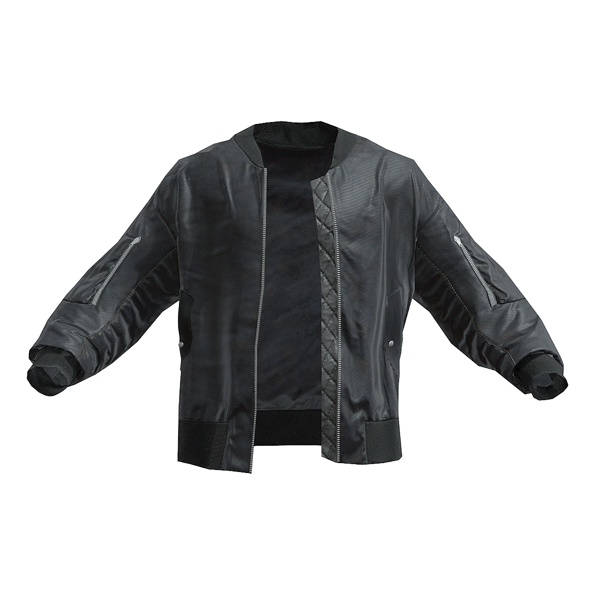 美式机能风立领宽松飞行员夹克外套 黑色 | 夹克,外套,长袖,宽松,美式夹克,立领夹克,飞行员夹克,机能风外套,棒球服,工装外套,3D模型,3D打印,3D素材,obj,glTF,fbx,dae,stl,3ds,glb,usdz,3dmax,blender模型,VisionPro,3D建模,3D扫描,3d打印模型