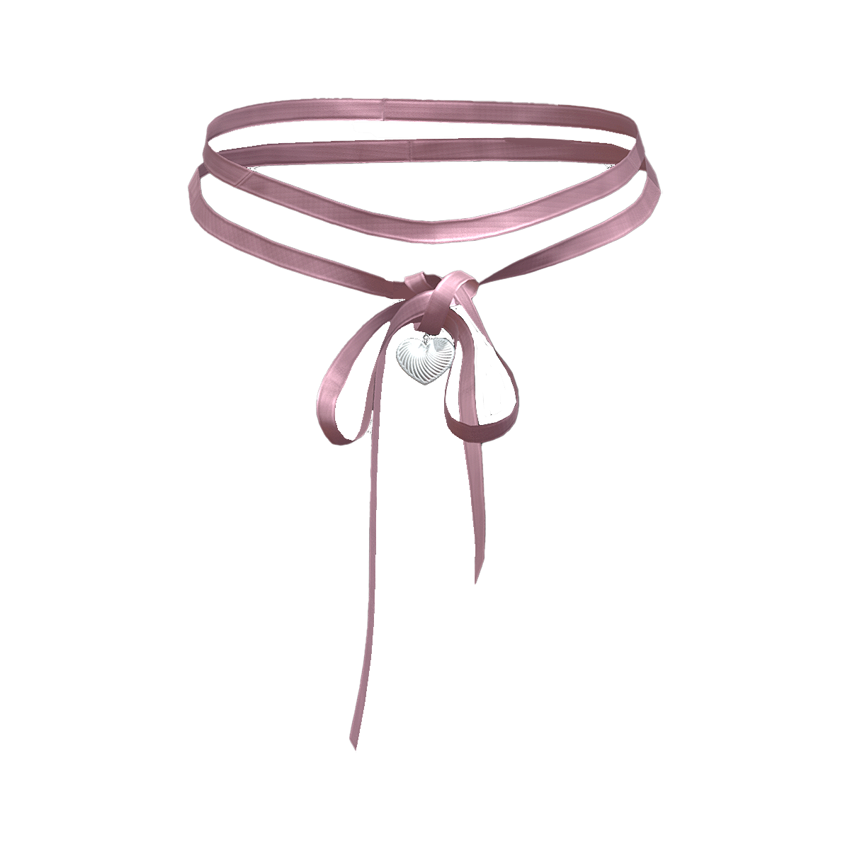 芭蕾风爱心吊坠丝带绑带蝴蝶结项链锁骨链 粉色 | 颈链,装配,锁骨链,颈带,芭蕾风,甜美风,爱心吊坠颈带,丝带项链,蝴蝶结颈带,绑带项圈,3D模型,3D打印,3D素材,obj,glTF,fbx,dae,stl,3ds,glb,usdz,3dmax,blender模型,VisionPro,3D建模,3D扫描,3d打印模型