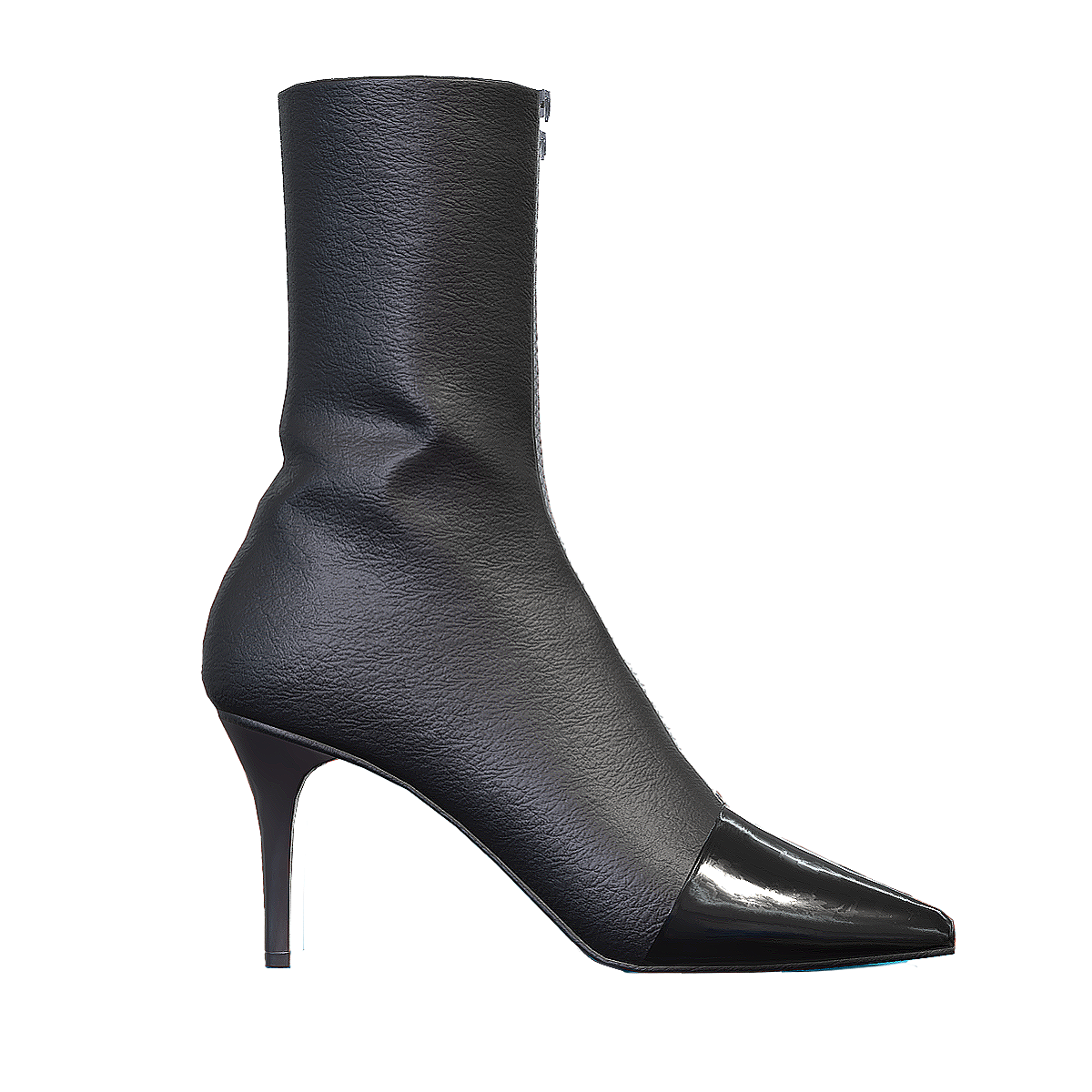 拉链细跟尖头中筒皮革高跟靴黑色 | 高跟鞋,细跟高跟鞋,高跟靴,皮革,短靴,中筒高跟靴,尖头高跟靴,拉链高跟靴,袜子靴,瘦瘦靴,3D模型,3D打印,3D素材,obj,glTF,fbx,dae,stl,3ds,glb,usdz,3dmax,blender模型,VisionPro,3D建模,3D扫描,3d打印模型