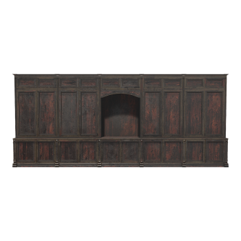 复古做旧大型双开门储物收纳柜-北美黑胡桃木