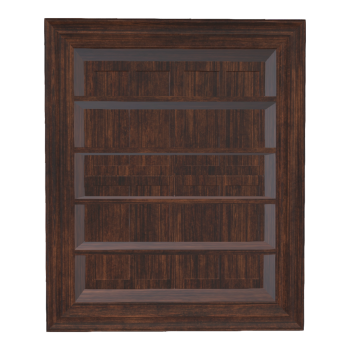 北欧古典黑胡桃木置物柜-大型砌墙柜