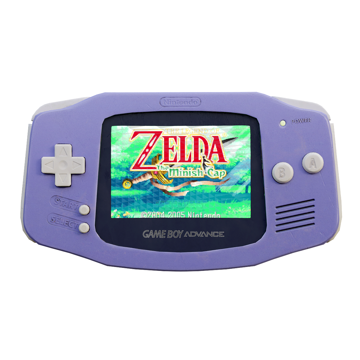 GameBoy Advance任天堂掌上游戏机-紫色 | 任天堂游戏机,任天堂,紫色,GBA,掌上游戏机,GameBoyAdvance,GameBoyAdvance游戏机,GameBoy系列,Nintendo公司,第四代,3D模型,3D打印,3D素材,obj,glTF,fbx,dae,stl,3ds,glb,usdz,3dmax,blender模型,VisionPro,3D建模,3D扫描,3d打印模型