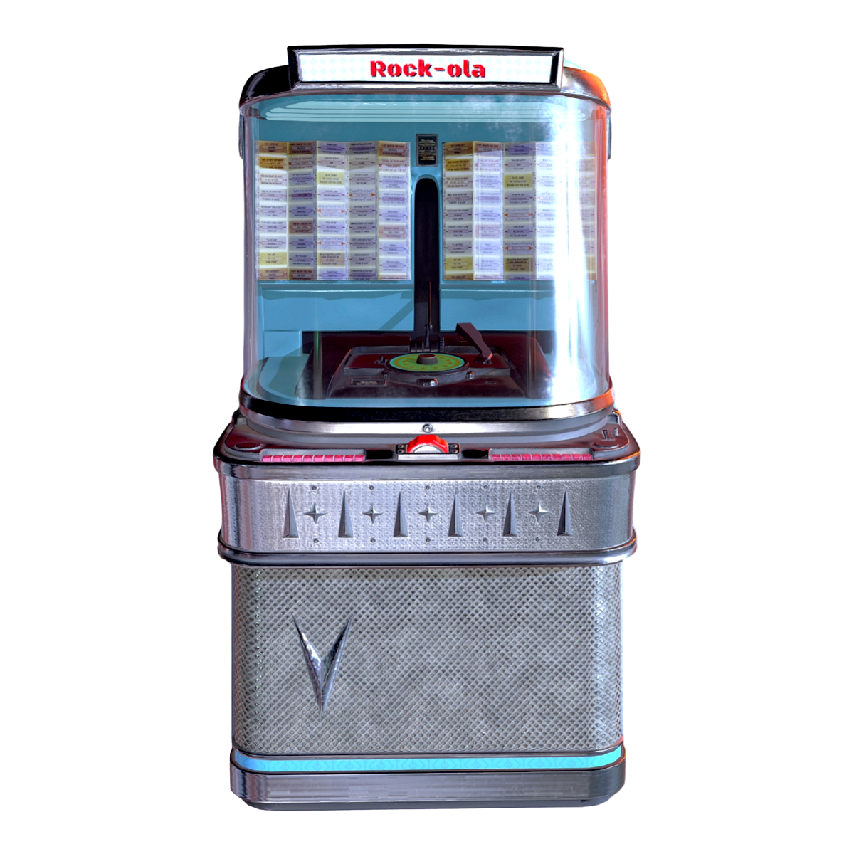 复古店铺点唱机 | 复古,唱片机,场景部件,音乐,音乐设备,店铺场景部件,点唱机,点唱机3D模型,Rock-ola,播放音乐设备,3D模型,3D打印,3D素材,obj,glTF,fbx,dae,stl,3ds,glb,usdz,3dmax,blender模型,VisionPro,3D建模,3D扫描,3d打印模型