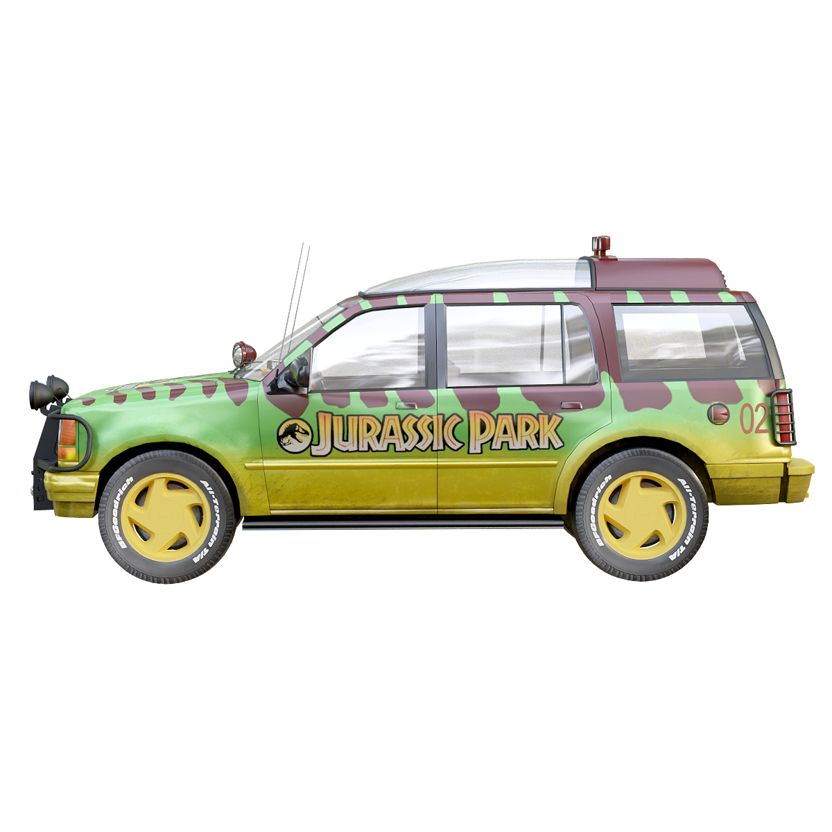 Ford福特Explorer XLT侏罗纪公园探险者 | 载具,福特,汽车3D模型,Ford,福特汽车,《侏罗纪公园》,ExplorerXLT,定制汽车,FordExplorerXLT,JurassicPark,3D模型,3D打印,3D素材,obj,glTF,fbx,dae,stl,3ds,glb,usdz,3dmax,blender模型,VisionPro,3D建模,3D扫描,3d打印模型