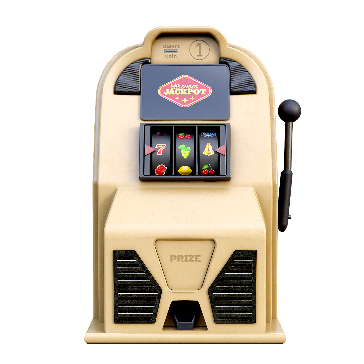 赌场落地式摇摇乐老虎机 | 游戏,游戏机,落地式,老虎机,赌博机,老虎机3D模型,摇摇乐,投币游戏机,赌场场景部件,拉杆式,3D模型,3D打印,3D素材,obj,glTF,fbx,dae,stl,3ds,glb,usdz,3dmax,blender模型,VisionPro,3D建模,3D扫描,3d打印模型