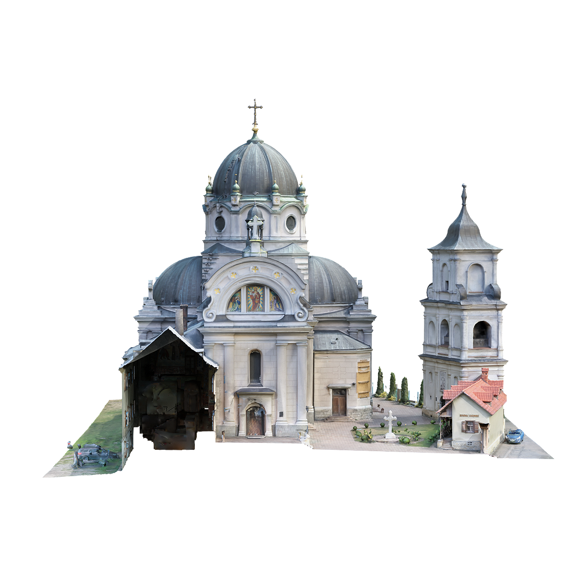 乌克兰乔夫克瓦的至圣心堂 | 宗教,教堂3D模型,乌克兰,大型建筑,宗教遗产,20世纪初,建筑3D扫描,乌克兰教堂,乔夫克瓦的至圣心堂,典型新罗马式建筑,3D模型,3D打印,3D素材,obj,glTF,fbx,dae,stl,3ds,glb,usdz,3dmax,blender模型,VisionPro,3D建模,3D扫描,3d打印模型