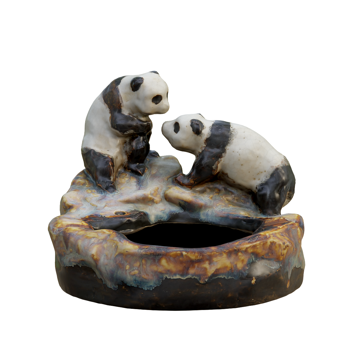 熊猫烟灰缸陶瓷艺术品 | 艺术品,工艺品,陶瓷,铜官窑,陶瓷工艺,中国铜官窑,熊猫烟灰缸,烟灰缸3D模型,长沙铜官窑研究所,中国熊猫,3D模型,3D打印,3D素材,obj,glTF,fbx,dae,stl,3ds,glb,usdz,3dmax,blender模型,VisionPro,3D建模,3D扫描,3d打印模型