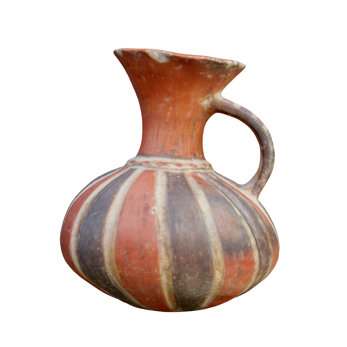 西班牙陶瓷水壶 | 陶器,工艺品,陶瓷制品,西班牙,手提水壶,陶瓷容器,西班牙陶瓷水壶,陶瓷水壶3D模型,黑红条纹,西班牙陶瓷工艺,3D模型,3D打印,3D素材,obj,glTF,fbx,dae,stl,3ds,glb,usdz,3dmax,blender模型,VisionPro,3D建模,3D扫描,3d打印模型