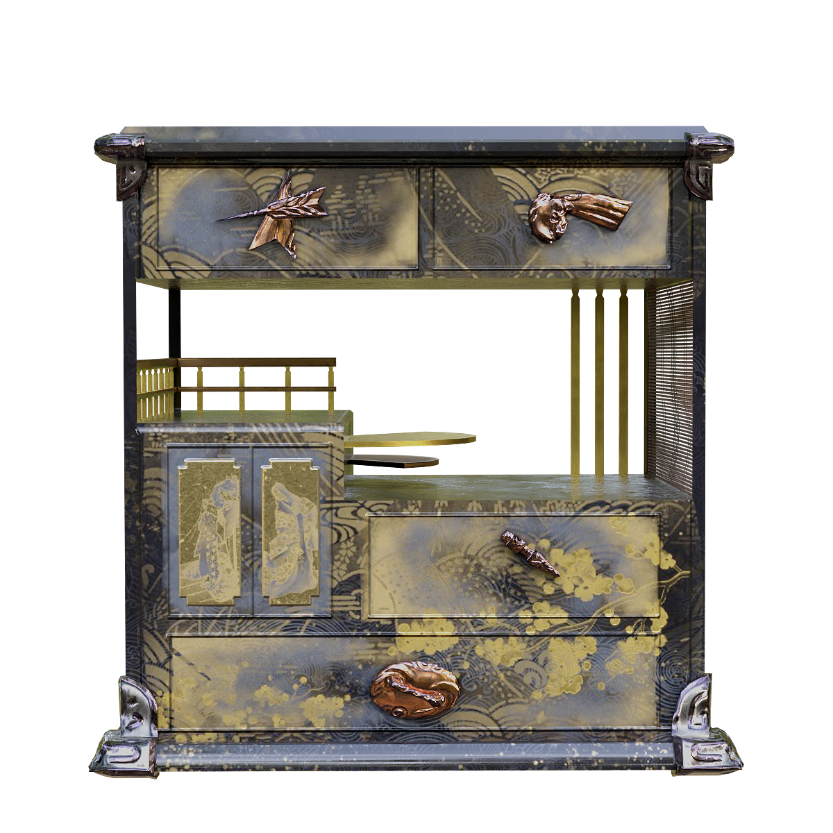 日式精美大理石彩绘抽屉柜 | 日式,抽屉柜3D模型,玄关柜,多功能柜,双层柜,大理石柜,日式大理石彩绘抽屉柜,彩绘柜,精美日式柜,彩绘抽屉柜,3D模型,3D打印,3D素材,obj,glTF,fbx,dae,stl,3ds,glb,usdz,3dmax,blender模型,VisionPro,3D建模,3D扫描,3d打印模型