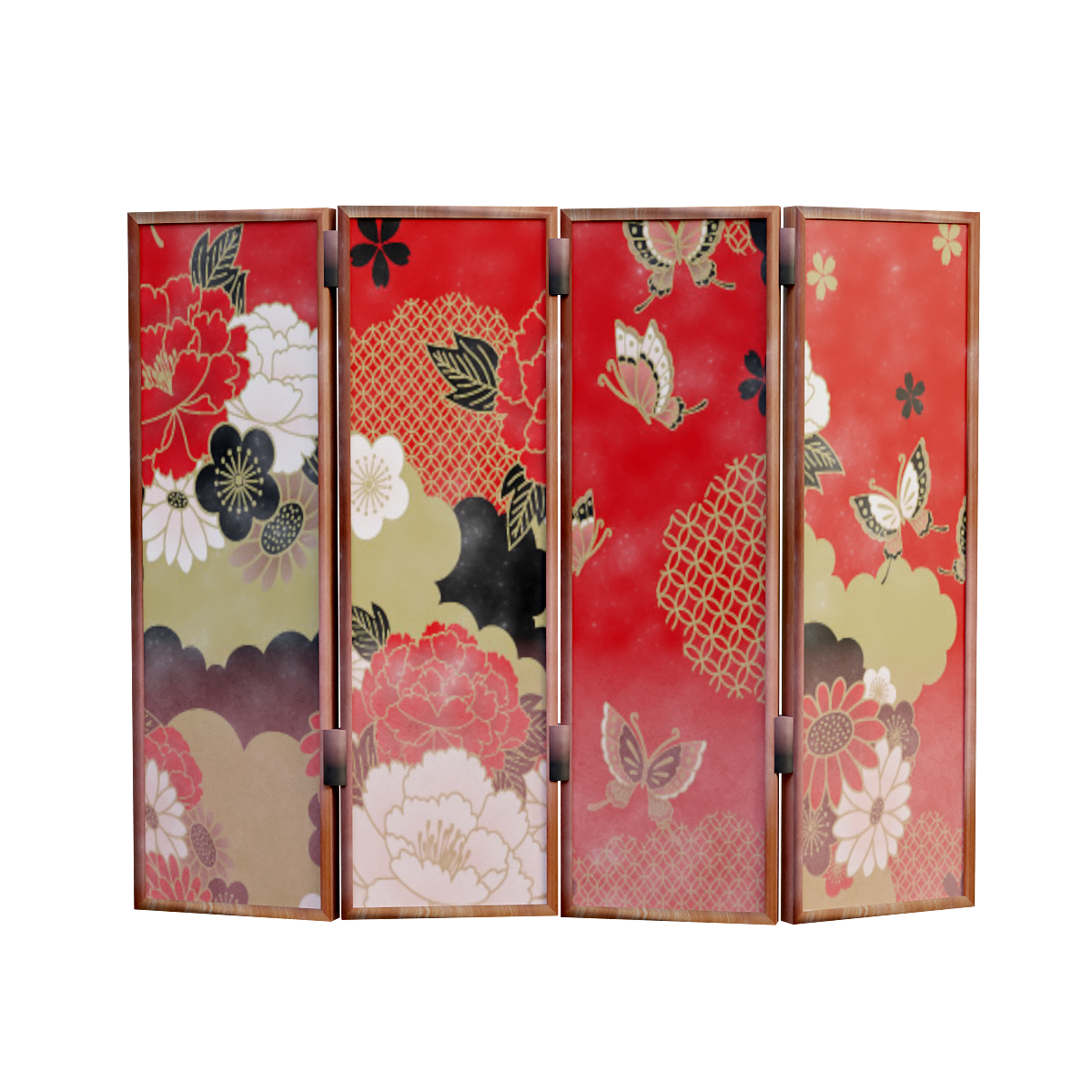 日本屏风-鲜花蝴蝶 | 艺术品,屏风3D模型,日本文化,折叠屏风,日本屏风,起源于中国,屏风画,日本传统艺术,日本风格,鲜花蝴蝶,3D模型,3D打印,3D素材,obj,glTF,fbx,dae,stl,3ds,glb,usdz,3dmax,blender模型,VisionPro,3D建模,3D扫描,3d打印模型