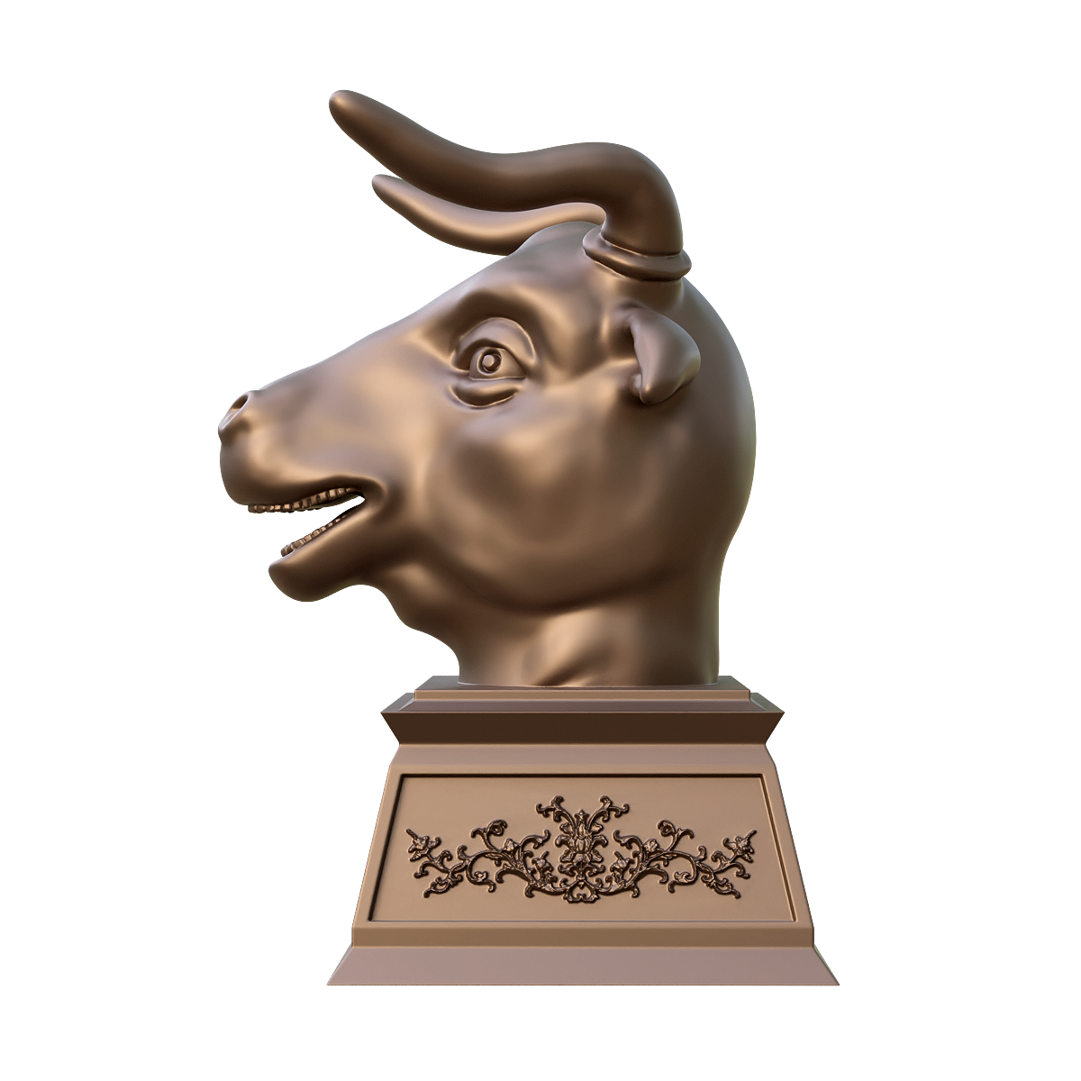 圆明园十二生肖兽首铜像-牛首 | 十二生肖第二,圆明园十二生肖兽首铜像,十二生肖兽首3D打印,铜像3D模型,中国文化历史,北京圆明园,牛首,丑时（1时至3时）,何鸿燊博士出资收购,保利艺术博物馆,3D模型,3D打印,3D素材,obj,glTF,fbx,dae,stl,3ds,glb,usdz,3dmax,blender模型,VisionPro,3D建模,3D扫描,3d打印模型