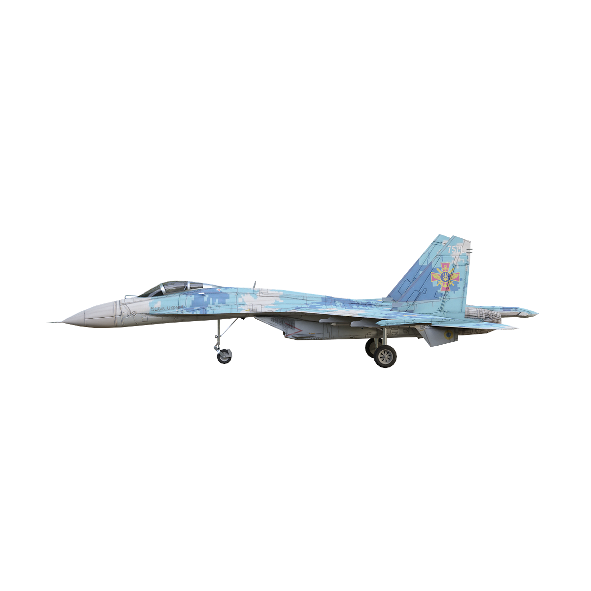 苏联Su-27 "Flanker"重型战斗机(蓝色迷彩)