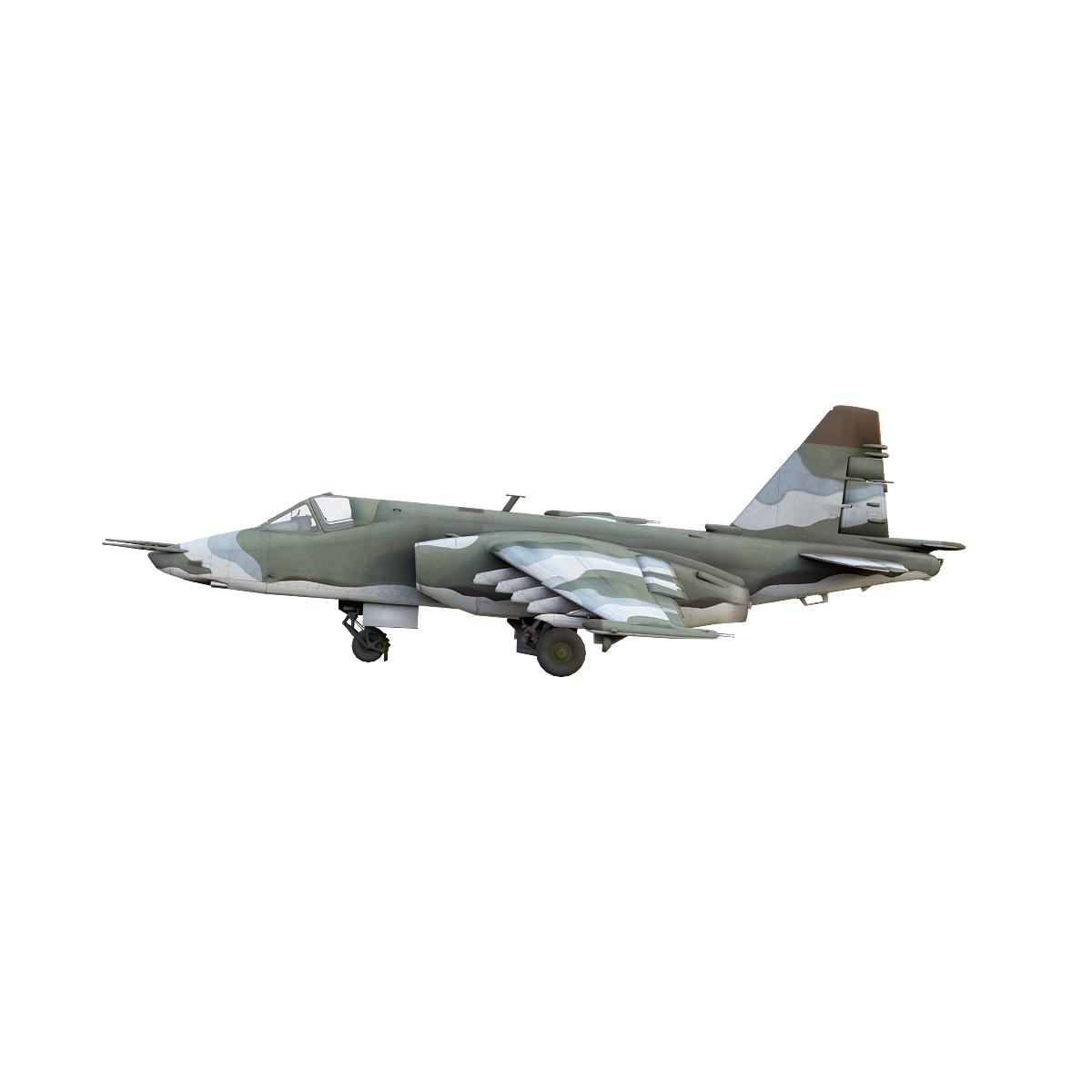 苏联Su-25"Frogfoot"音速攻击机（深绿迷彩色） | 军事载具,飞行载具,Su-25