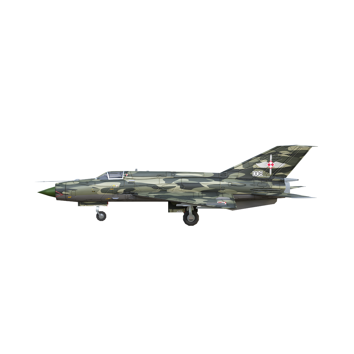 苏联MiG-21"Fishbed"战斗机(暗绿迷彩色)