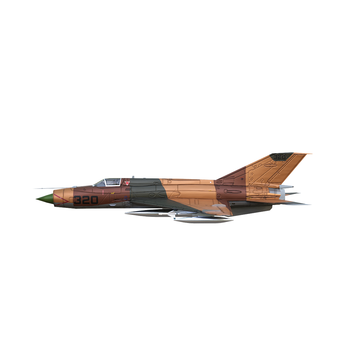 苏联MiG-21"Fishbed"战斗机(褐色)