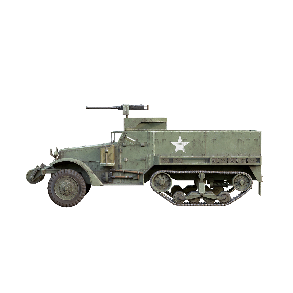 美国M3A1Half-Track装甲人员运输车 | 军事载具,二战期间,陆地载具,M3A1Half-Track装甲人员运输车,M3A1Half-Track,装甲人员运输车,美国运输车,运输车3D模型,半履带式,人员运输车,3D模型,3D打印,3D素材,obj,glTF,fbx,dae,stl,3ds,glb,usdz,3dmax,blender模型,VisionPro,3D建模,3D扫描,3d打印模型