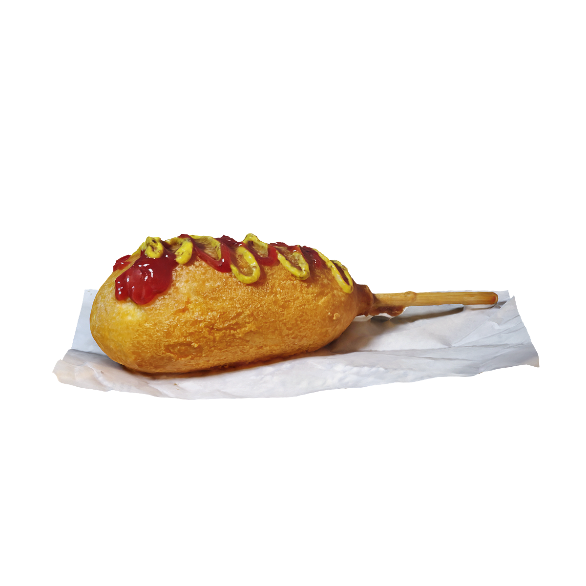 玉米热狗 | 3D扫描,美食,金黄酥脆,口感丰富,街头小吃,玉米热狗,热狗3D模型,美式街头小吃,美式小吃,美国美食文化,3D模型,3D打印,3D素材,obj,glTF,fbx,dae,stl,3ds,glb,usdz,3dmax,blender模型,VisionPro,3D建模,3D扫描,3d打印模型