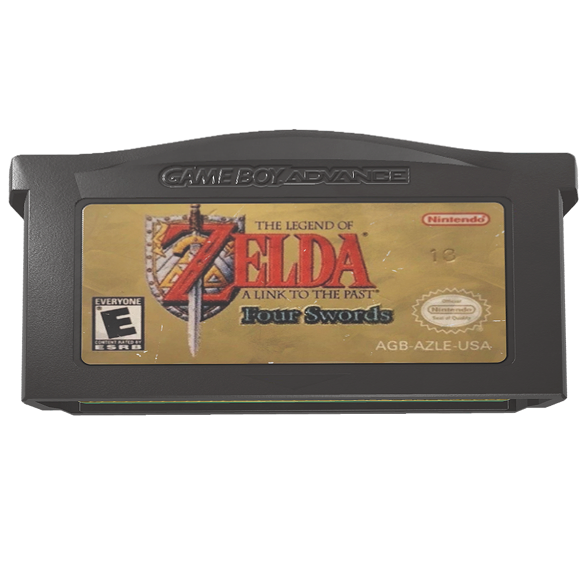 GBA游戏卡带《塞尔达传说：四支剑+》 | 任天堂游戏,塞尔达传说：四支剑+,GBA游戏卡带,动作冒险游戏,掌机游戏,游戏卡带,卡带3D模型,掌机卡带,塞尔达传说,塞尔达传说卡带,3D模型,3D打印,3D素材,obj,glTF,fbx,dae,stl,3ds,glb,usdz,3dmax,blender模型,VisionPro,3D建模,3D扫描,3d打印模型