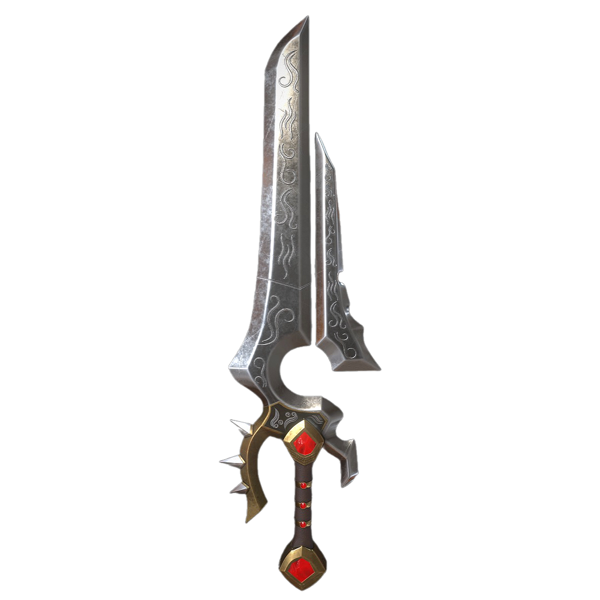 游戏《魔兽世界》中的武器：沙拉曼恩之剑 | 游戏道具,游戏道具3D模型,游戏武器,魔兽世界,World-of-Warcraft,魔兽世界武器,大剑,沙拉曼恩之剑,沙拉托尔,安度因,3D模型,3D打印,3D素材,obj,glTF,fbx,dae,stl,3ds,glb,usdz,3dmax,blender模型,VisionPro,3D建模,3D扫描,3d打印模型