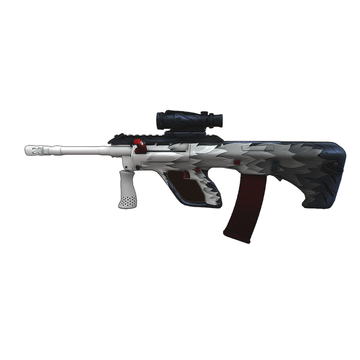 游戏《反恐精英：全球攻势》中的武器：AUG白狼 | 武器,游戏道具,游戏道具3D模型,游戏武器,反恐精英：全球攻势,反恐精英,CS,CS:GO,AUG白狼,AUG,3D模型,3D打印,3D素材,obj,glTF,fbx,dae,stl,3ds,glb,usdz,3dmax,blender模型,VisionPro,3D建模,3D扫描,3d打印模型