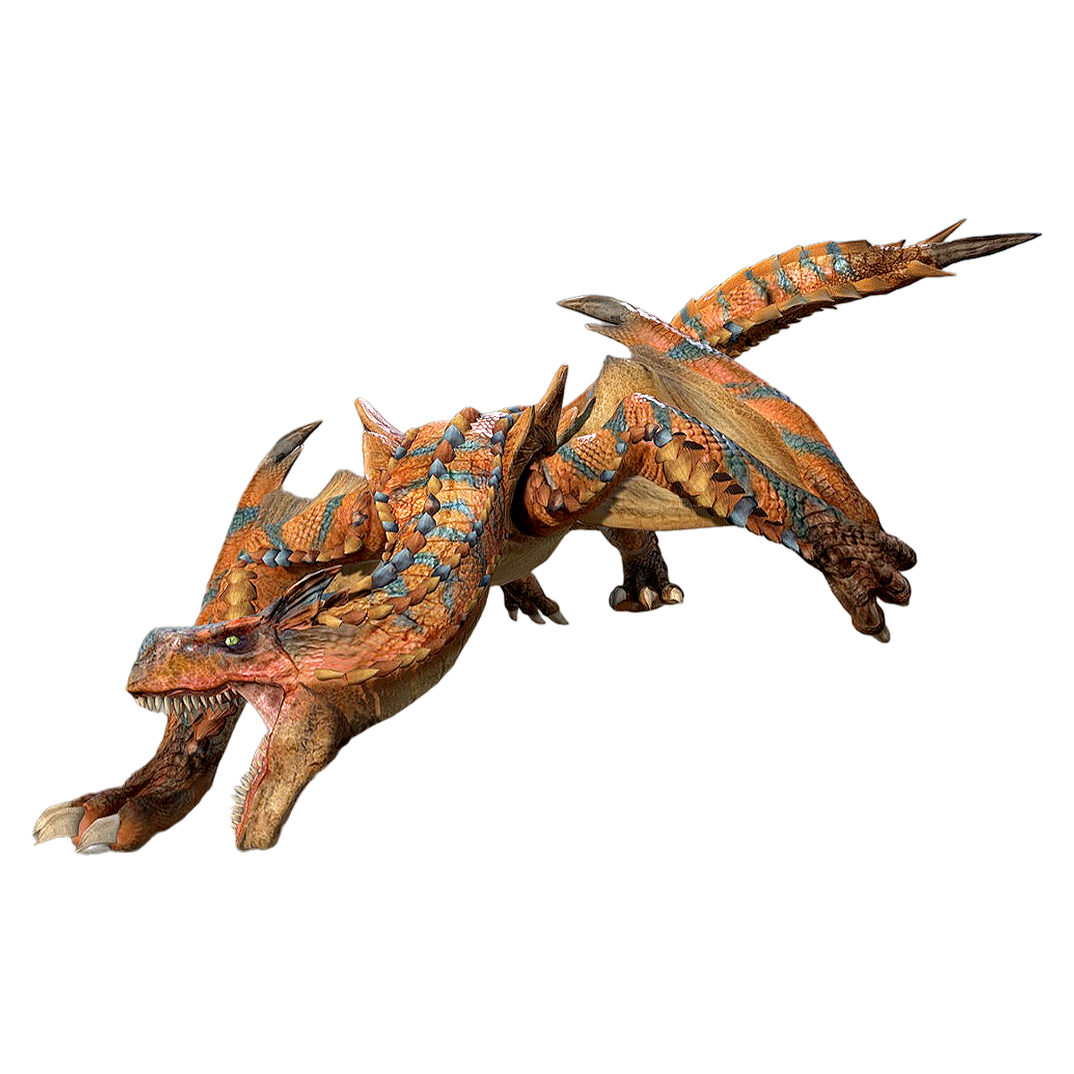 游戏《怪物猎人：世界》中的怪物：轰龙 | 怪物,飞龙,怪物猎人：世界,怪物猎人,Monster-Hunter：World,Monster-Hunter,双足飞龙,游戏怪物3D模型,怪猎,轰龙,3D模型,3D打印,3D素材,obj,glTF,fbx,dae,stl,3ds,glb,usdz,3dmax,blender模型,VisionPro,3D建模,3D扫描,3d打印模型