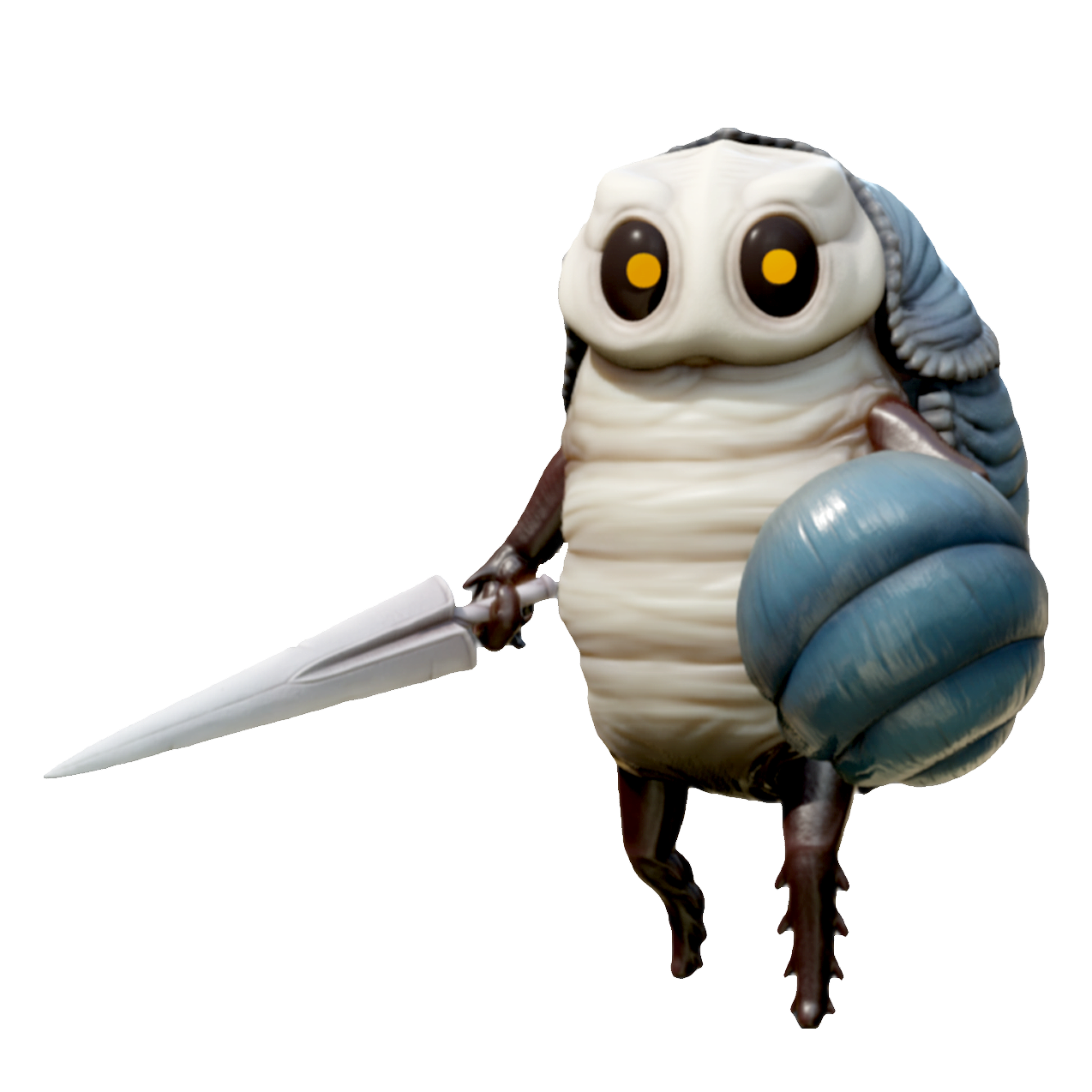 游戏《空洞骑士》中的怪物：躯壳战士 | 游戏怪物3D模型,游戏怪物,空洞骑士,HollowKnight,平台类型游戏,虚空骑士,躯壳战士,HuskWarrior,空洞骑士怪物,心智恶化者,3D模型,3D打印,3D素材,obj,glTF,fbx,dae,stl,3ds,glb,usdz,3dmax,blender模型,VisionPro,3D建模,3D扫描,3d打印模型