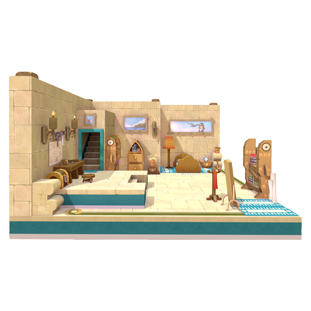 游戏《DOFUS》中的场景：沙漠风格小屋 | 小屋,游戏场景,沙漠建筑,沙漠小屋,游戏场景3D模型,DOFUS,沙漠风格小屋,屋内场景,MRPG游戏,3D模型,3D打印,3D素材,obj,glTF,fbx,dae,stl,3ds,glb,usdz,3dmax,blender模型,VisionPro,3D建模,3D扫描,3d打印模型