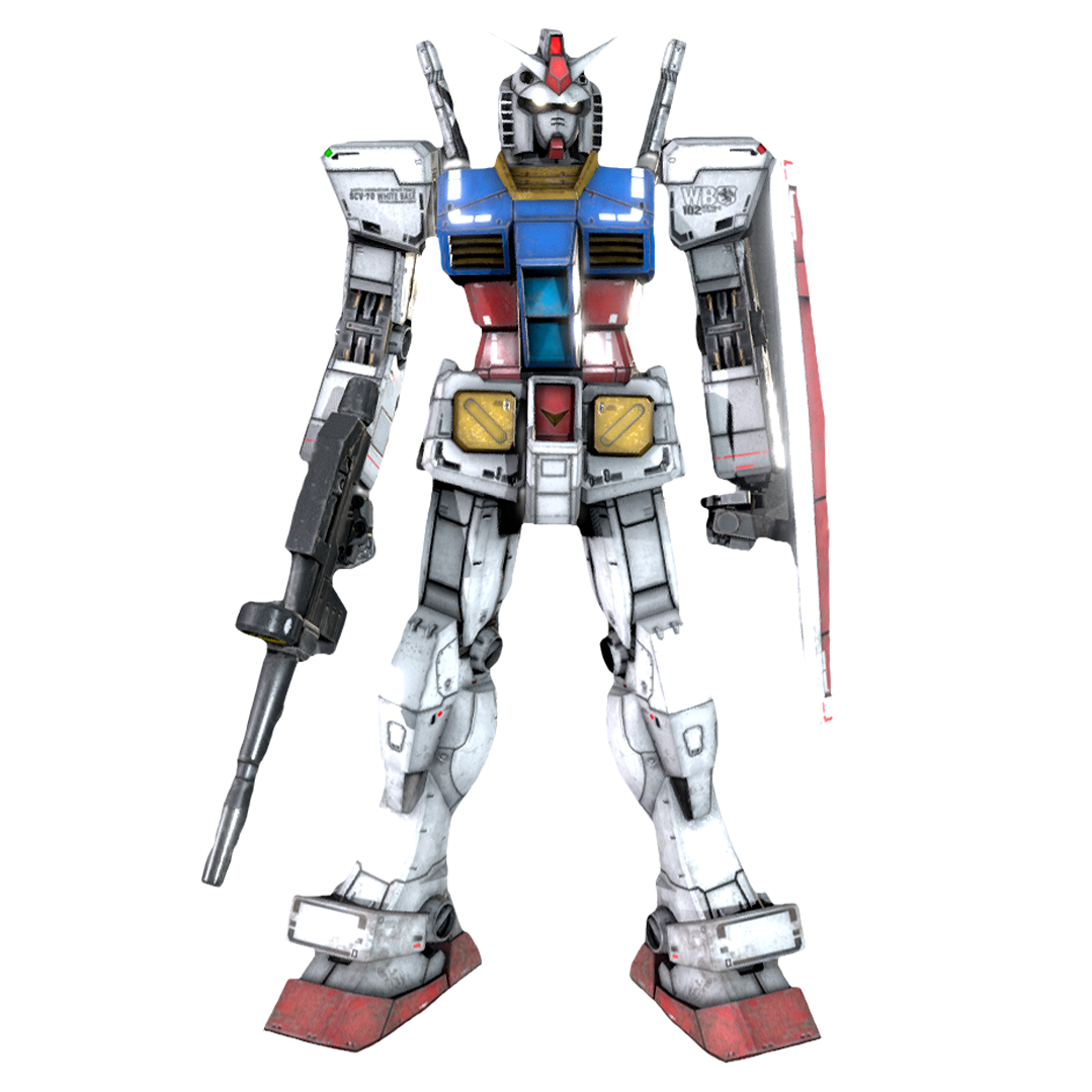 动画《机动战士高达系列》中的机甲：RX-78-2高达 | 机甲,高达,机动战士高达系列,Gundam,RX-78,阿姆罗·雷,机动战士,RX-78-2高达,RX-78-2,白色恶魔,3D模型,3D打印,3D素材,obj,glTF,fbx,dae,stl,3ds,glb,usdz,3dmax,blender模型,VisionPro,3D建模,3D扫描,3d打印模型