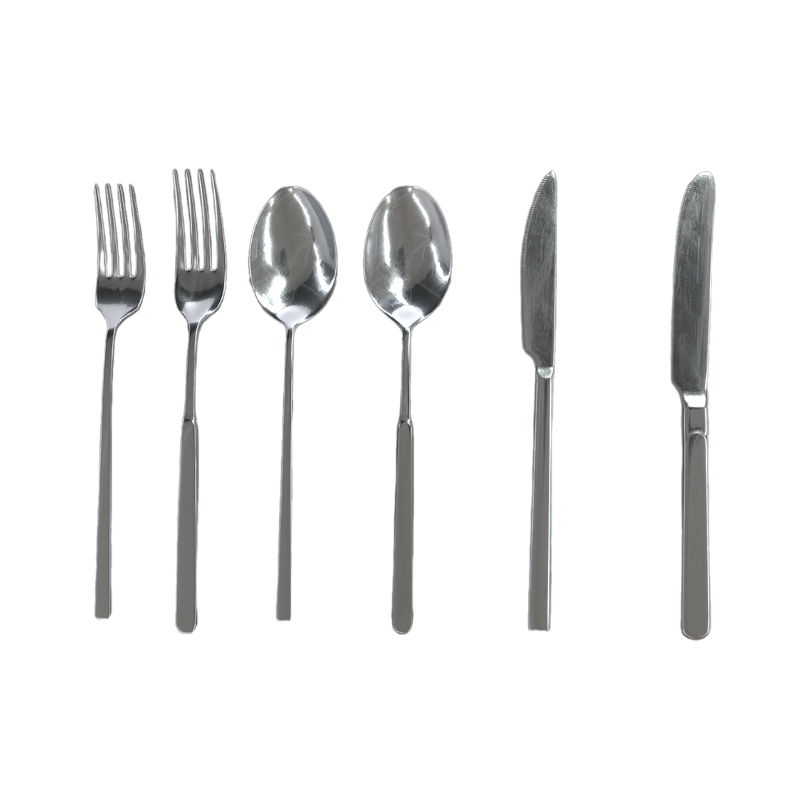 整套西式餐具 | 餐具,餐具3D模型,金属餐具,刀叉,整套西式餐具,西式餐具,勺子,餐刀,叉子,不锈钢餐具,3D模型,3D打印,3D素材,obj,glTF,fbx,dae,stl,3ds,glb,usdz,3dmax,blender模型,VisionPro,3D建模,3D扫描,3d打印模型