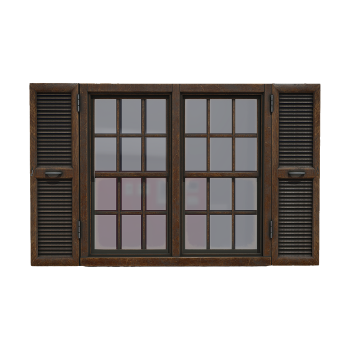 杉木木制双开窗