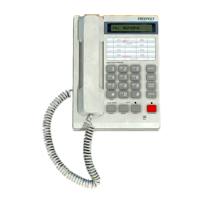 老式白色固定电话 | 电子设备,电话,电话3D模型,老式电话,老式电子设备,有线电话,固定电话,固话,白色固定电话,白色电话,3D模型,3D打印,3D素材,obj,glTF,fbx,dae,stl,3ds,glb,usdz,3dmax,blender模型,VisionPro,3D建模,3D扫描,3d打印模型