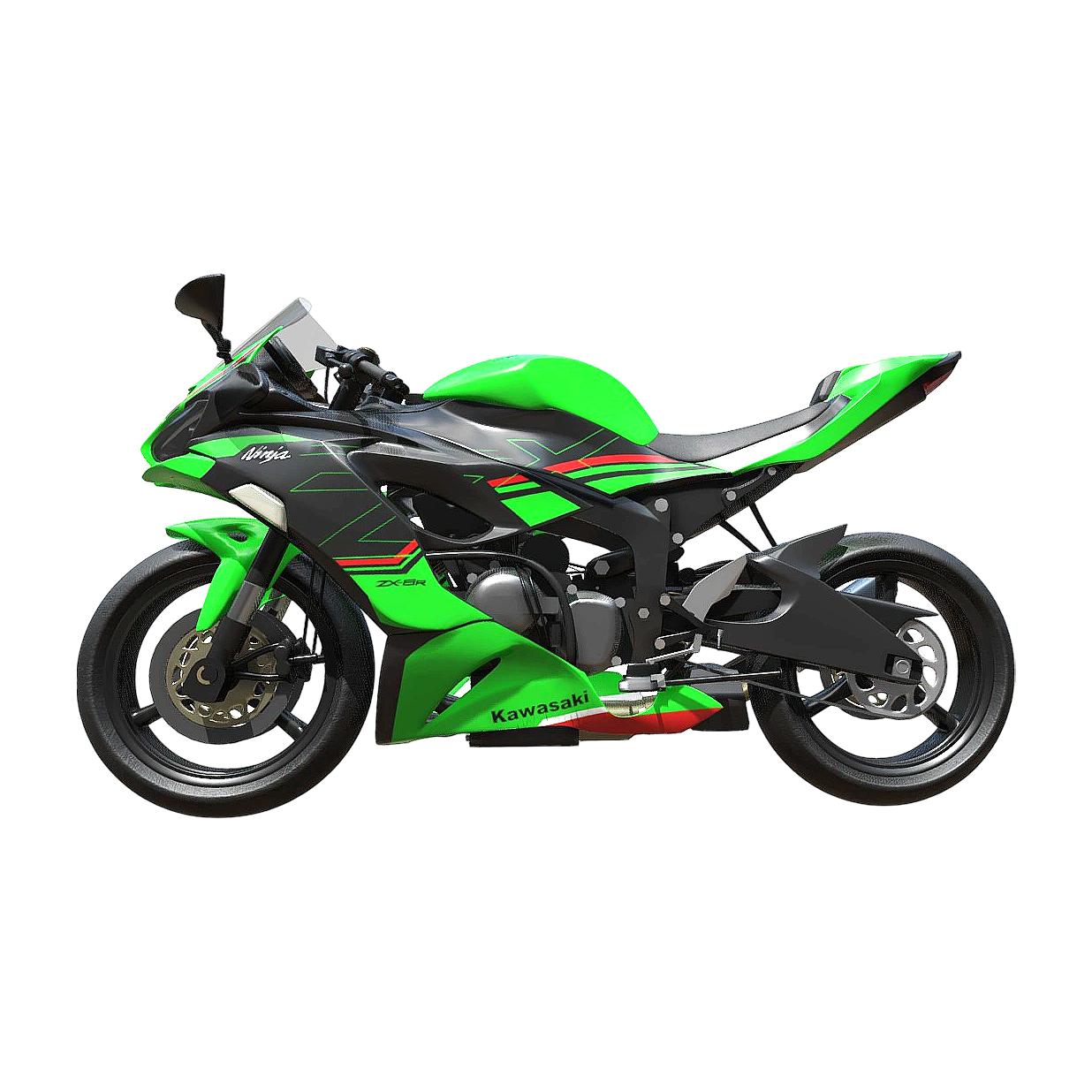 川崎忍者ZX-6R中量级跑车摩托车 | 载具,机车,摩托车,摩托车3D模型,川崎忍者,中量级跑车摩托车,川崎忍者ZX-6R,Kawasaki-ninja-ZX-6R,中量级摩托车,3D模型,3D打印,3D素材,obj,glTF,fbx,dae,stl,3ds,glb,usdz,3dmax,blender模型,VisionPro,3D建模,3D扫描,3d打印模型