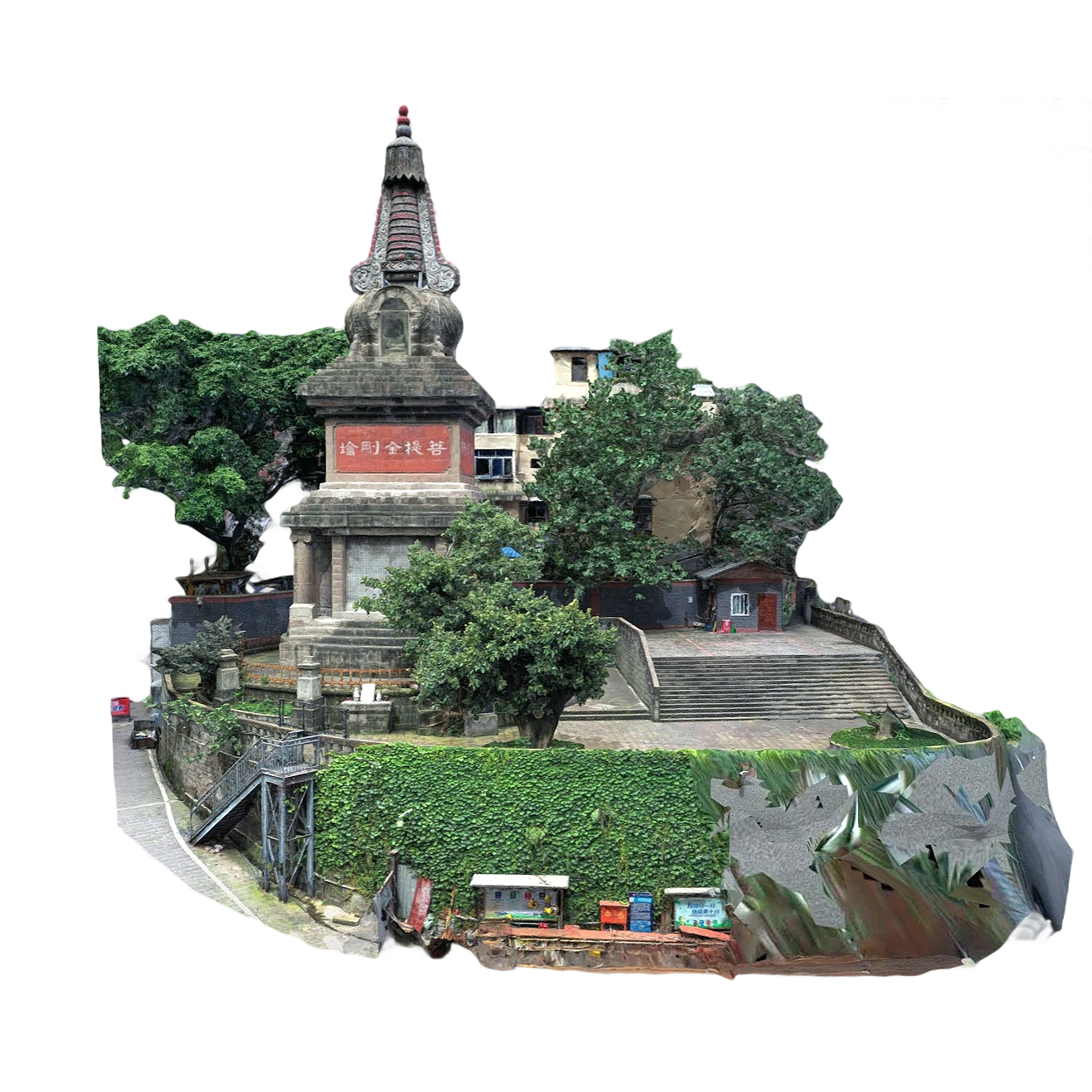 重庆菩提金刚塔 | 佛塔,石塔,景点,重庆菩提金刚塔,重庆景点,菩提金刚塔,中国建筑,中国景点,民国时期建筑,3D模型,3D打印,3D素材,obj,glTF,fbx,dae,stl,3ds,glb,usdz,3dmax,blender模型,VisionPro,3D建模,3D扫描,3d打印模型